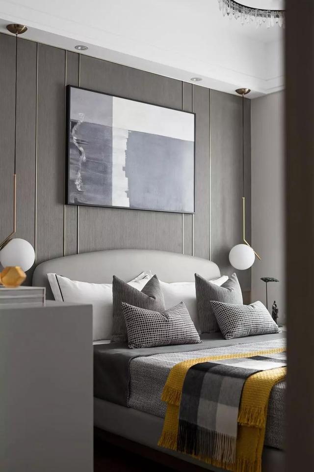 現(xiàn)代簡約風(fēng)小戶型公寓裝修，92㎡，采用抽象化的藝術(shù)，灰度空間的高級(jí)感。