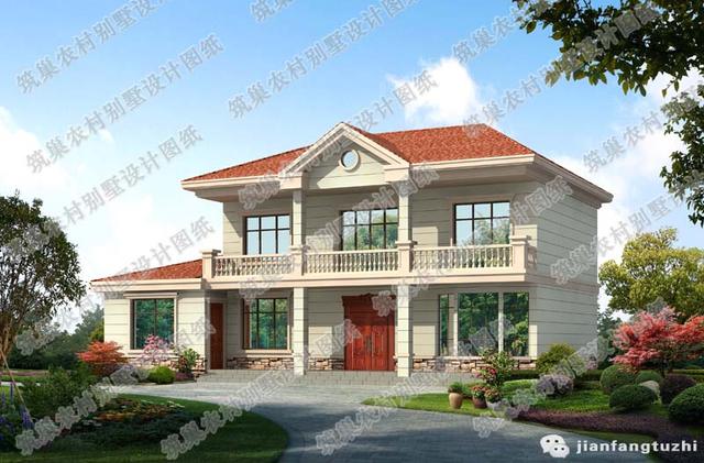 3款造價30萬以內(nèi)二層農(nóng)村別墅設(shè)計圖，占地面積約190㎡。