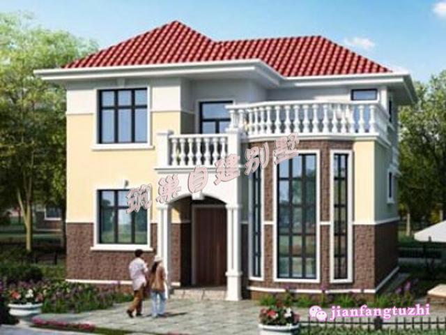 100平方米簡歐式二層農(nóng)村自建房，10*10米，簡單實用。