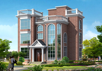 三層農村蓋房設計圖，占地90平面左右，屋頂設置成露臺