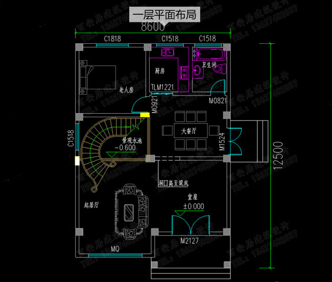 8米寬12米長房屋設(shè)計(jì)圖及效果圖，10套全新設(shè)計(jì)圖紙