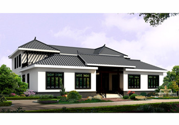 二層小型簡單四合院設(shè)計(jì)圖，戶型方正，左右對稱，傳統(tǒng)文化的傳承