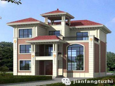 13×11米三層農(nóng)村別墅設(shè)計(jì)圖，3廳6臥，造價(jià)35萬，戶型設(shè)計(jì)豪華大氣，露臺(tái)花園+休閑廳+娛樂廳。