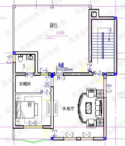 13×14米二層農(nóng)村自建房，1廳5臥，挑空客廳+套房+車庫，美觀大氣。