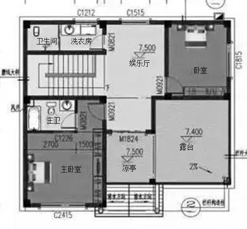 3廳5臥三層農(nóng)村別墅設(shè)計(jì)圖，11×10米，造價(jià)25萬，涼亭+娛樂廳+觀景陽臺。