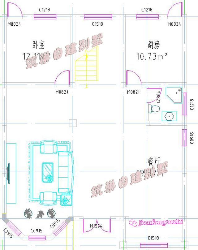 四層農(nóng)村自建房，10*13米，預(yù)算50萬，戶型簡單方正，實用。