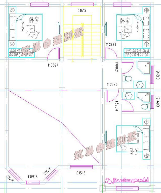 四層農(nóng)村自建房，10*13米，預(yù)算50萬，戶型簡單方正，實用。