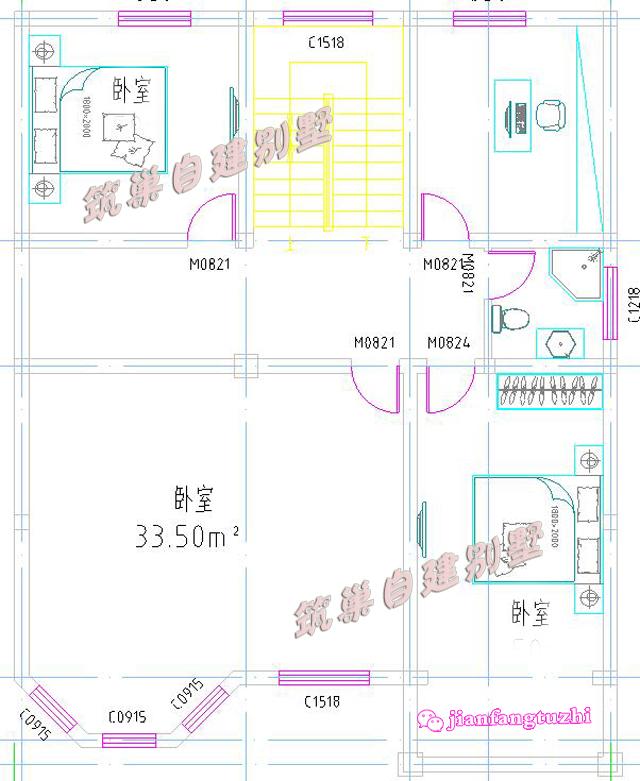 四層農(nóng)村自建房，10*13米，預(yù)算50萬，戶型簡單方正，實用。