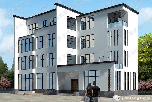 20×10米現(xiàn)代四層別墅設(shè)計(jì)圖，4廳10臥，造價(jià)40萬，紙茶室+挑空客廳+套房