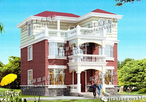 8臥簡約三層農(nóng)村自建房，11x10米，占地110平方米