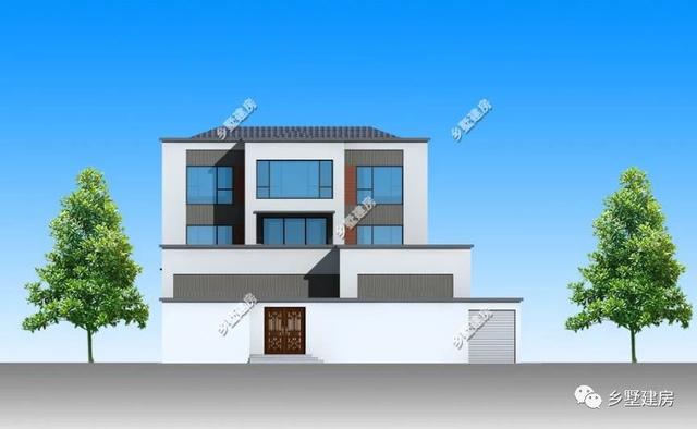 新中式農(nóng)村四合院別墅圖，帶小院和露臺，讓你的房子脫穎而出