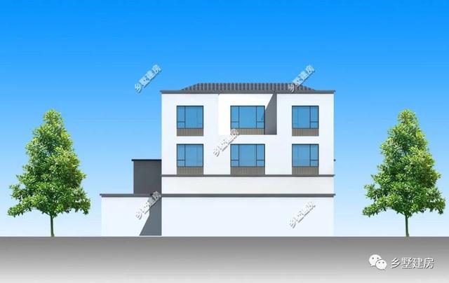 新中式農(nóng)村四合院別墅圖，帶小院和露臺，讓你的房子脫穎而出