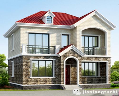 二層農(nóng)村自建房，占地一百平，戶型方正，簡單大方