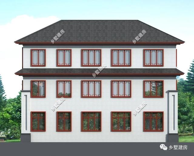 新中式農(nóng)村四合院別墅設(shè)計(jì)圖，簡(jiǎn)單大方，和家人一起感受寧?kù)o淡雅的生活是一件多么棒的事