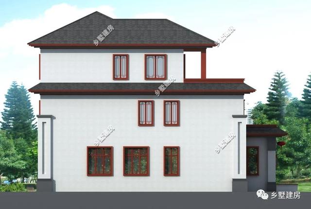 新中式農(nóng)村四合院別墅設(shè)計(jì)圖，簡(jiǎn)單大方，和家人一起感受寧?kù)o淡雅的生活是一件多么棒的事