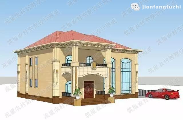 2廳5臥帶挑空大客廳二層農(nóng)村自建房設(shè)計圖，精心設(shè)計的布局，最大可能的滿足住戶的需求