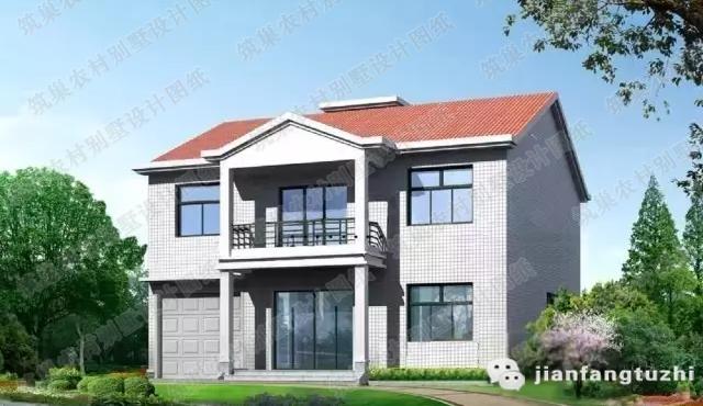 占地150㎡二層農(nóng)村住房設(shè)計圖，簡單實用，低調(diào)的外觀設(shè)計以及不高的造價特別適合普通農(nóng)村家庭