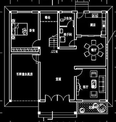 占地150㎡二層農(nóng)村住房設(shè)計圖，簡單實用，低調(diào)的外觀設(shè)計以及不高的造價特別適合普通農(nóng)村家庭