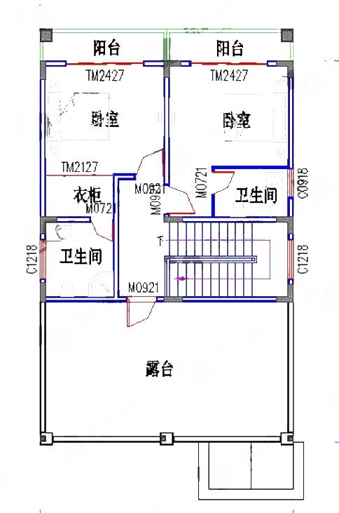 五層農(nóng)村小別墅設(shè)計(jì)圖，占地不夠，加層來湊，可以給住戶帶來很好的居住和視覺感受