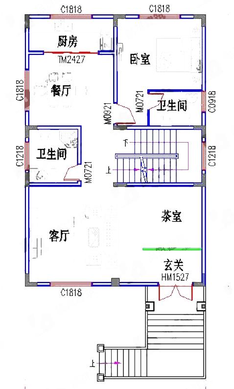 五層農(nóng)村小別墅設(shè)計(jì)圖，占地不夠，加層來湊，可以給住戶帶來很好的居住和視覺感受