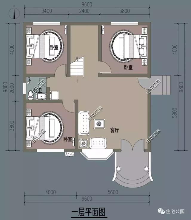 自建簡(jiǎn)歐式三層別墅設(shè)計(jì)圖，占地9X9米經(jīng)典實(shí)用，最適合農(nóng)村