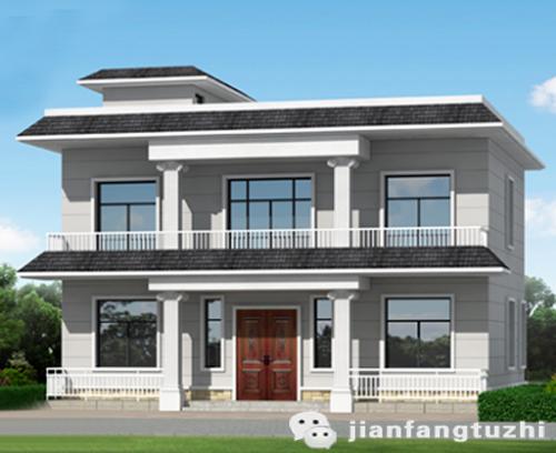 二層平頂農(nóng)村自建房12×9米2，2廳7臥全套設(shè)計(jì)圖，施工難度不大，適合農(nóng)村建造