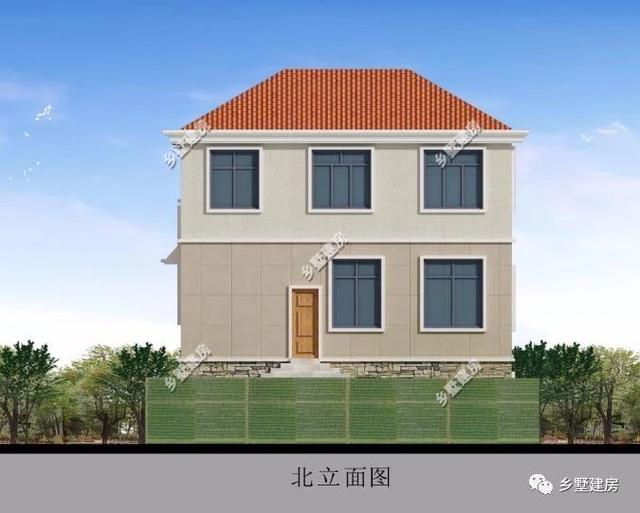 5室2廳4衛(wèi)帶車庫的三層歐式別墅設(shè)計(jì)圖，簡約大氣，20多萬能建這樣一套別墅也是很超值了！