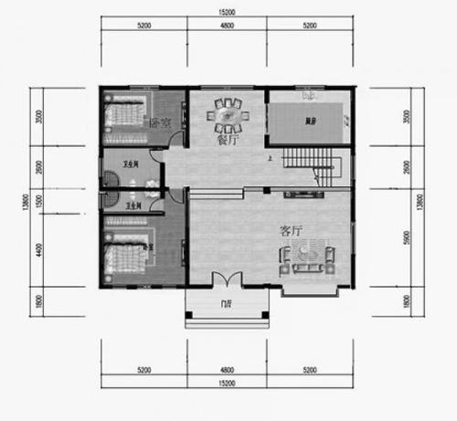 占地190平方米二層自建房設(shè)計(jì)圖，室內(nèi)布局符合現(xiàn)代人的生活習(xí)慣