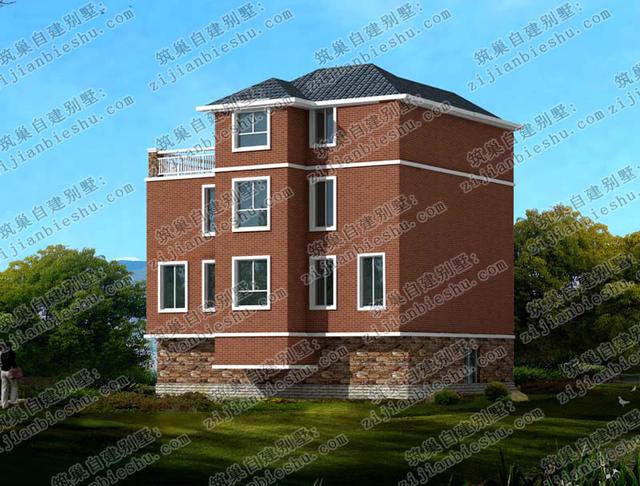 四層框架結(jié)構(gòu)農(nóng)村別墅，入戶花園+大露臺(tái)，時(shí)尚大氣，造價(jià)30萬(wàn)