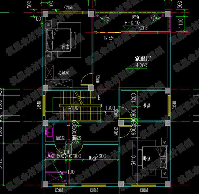 三層半四層農(nóng)村別墅全套設計圖，造價低又適用