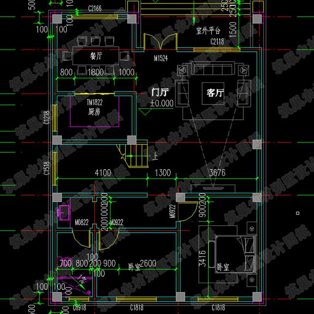 三層半四層農(nóng)村別墅全套設計圖，造價低又適用