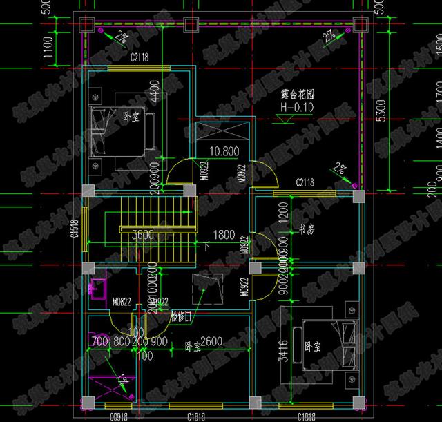 三層半四層農(nóng)村別墅全套設計圖，造價低又適用