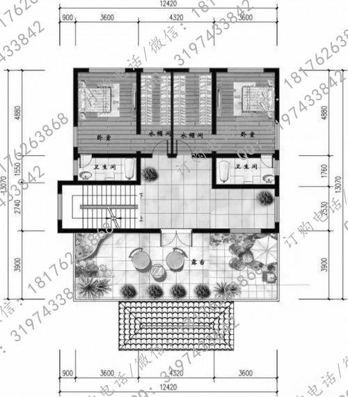 占地160平方米帶挑空客廳三層簡歐農(nóng)村自建房設(shè)計(jì)圖，布局流暢，居住舒適度高