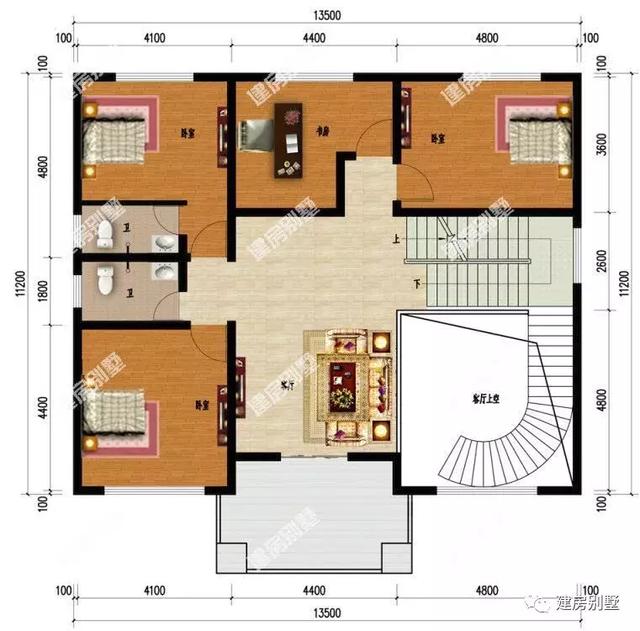 三層歐式別墅設(shè)計圖13.5×11.2米，要建就建棟豪華大氣的住宅