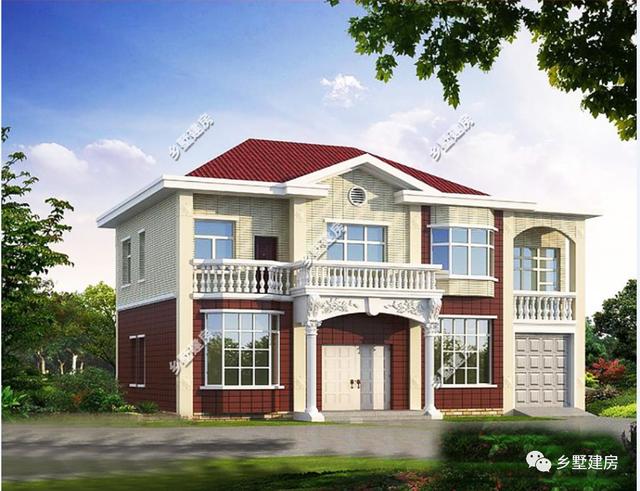 二層農(nóng)村自建別墅圖，造價低，不落俗套，樣式美觀，過美好的日子！