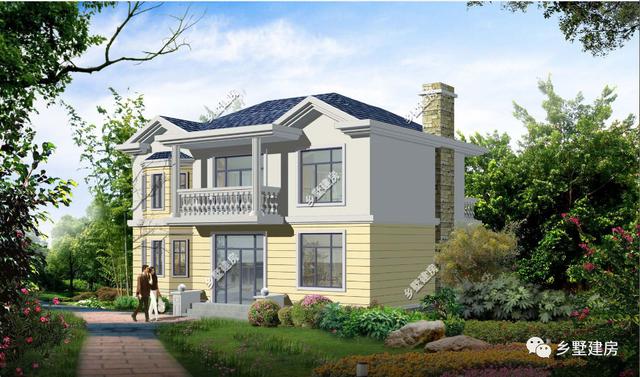 二層農(nóng)村自建別墅圖，造價低，不落俗套，樣式美觀，過美好的日子！