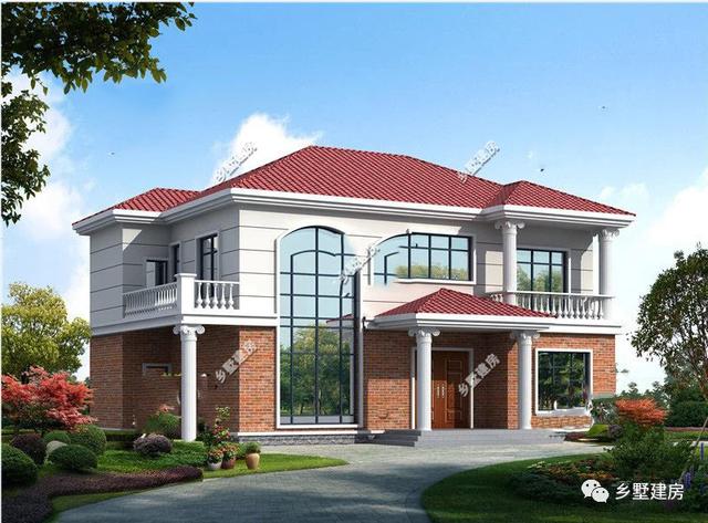 二層農(nóng)村自建別墅圖，造價低，不落俗套，樣式美觀，過美好的日子！