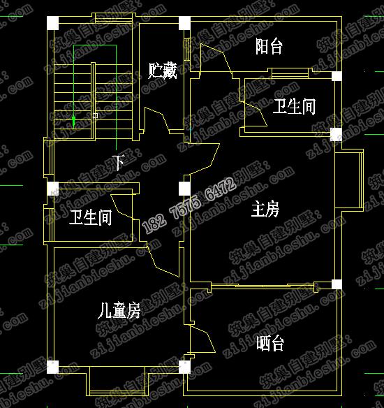 二層農(nóng)村小別墅建成效果圖，占地面積80㎡，10萬即可完工！