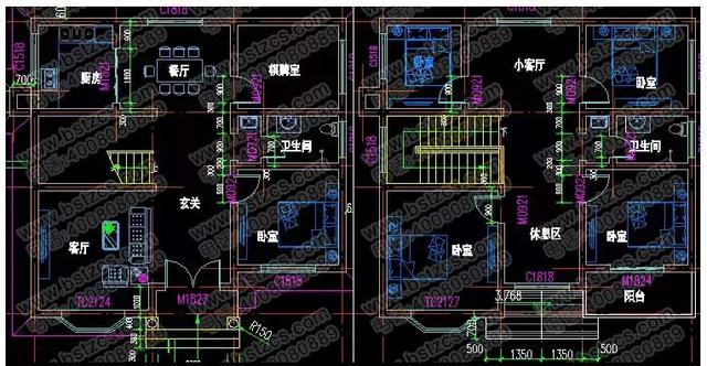 6套漂亮農(nóng)村別墅戶型圖，進(jìn)深都為10米，各有特點，一起來看看。