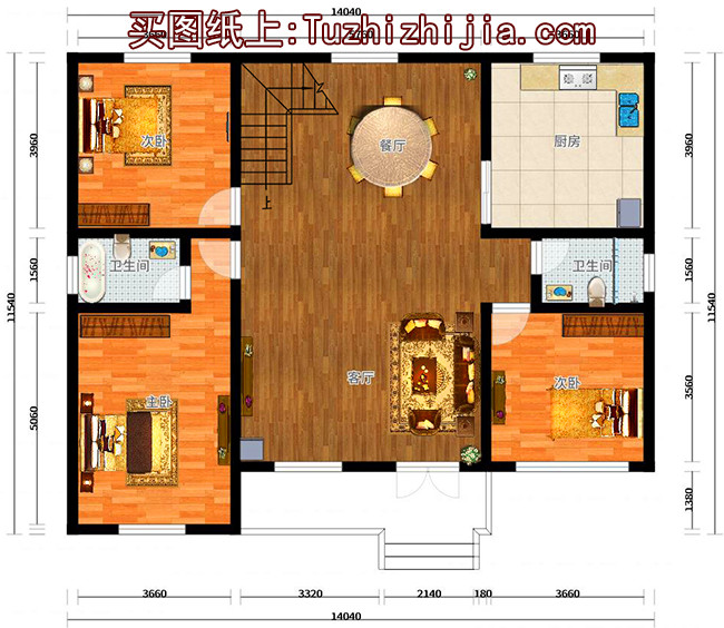 3款農村自建房設計圖，一層戶型照樣漂亮