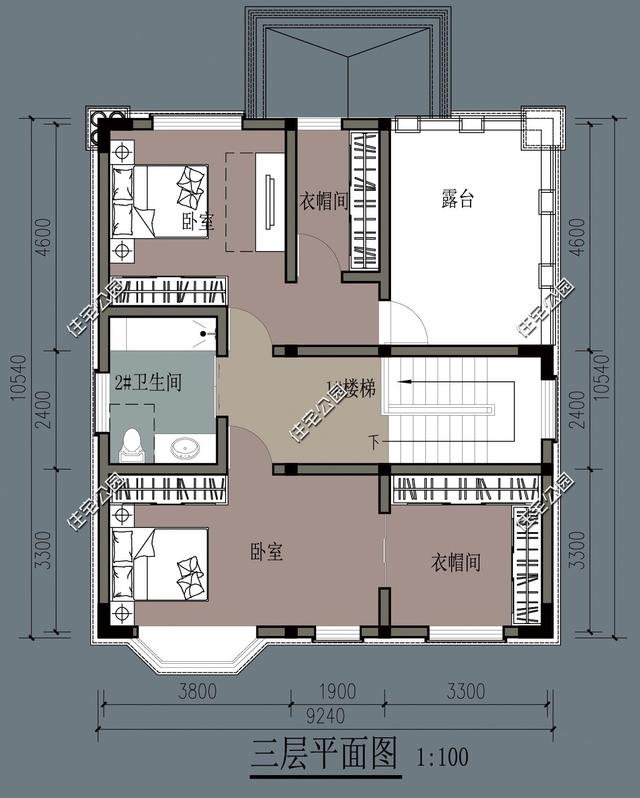 三層小戶型別墅，9x12米，占地面積100平，人人都喜歡