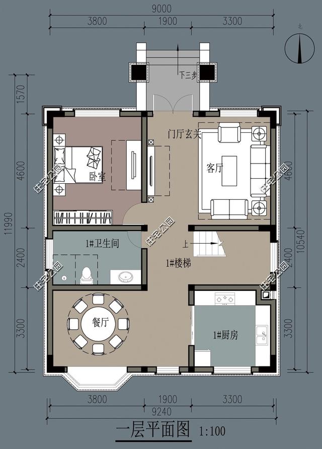 三層小戶型別墅，9x12米，占地面積100平，人人都喜歡