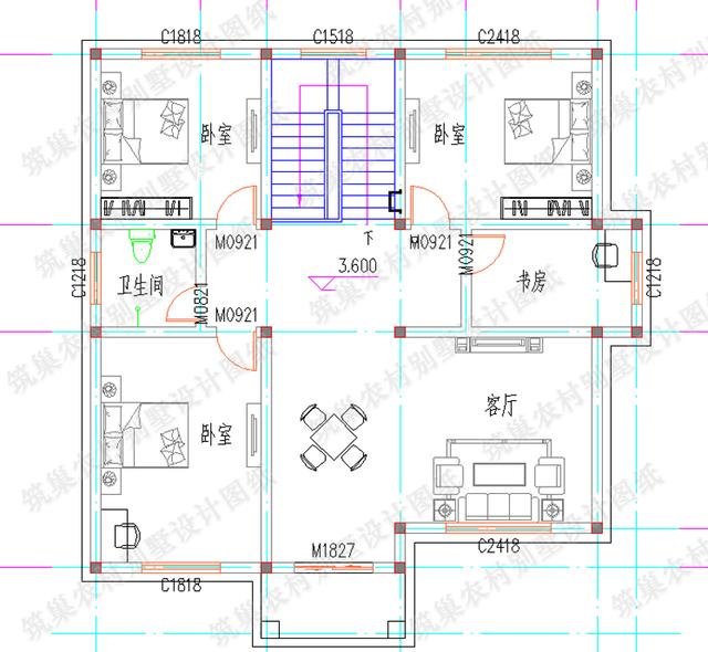 2廳4臥二層農(nóng)村自建房，12×12米，造價25萬，簡單實(shí)用