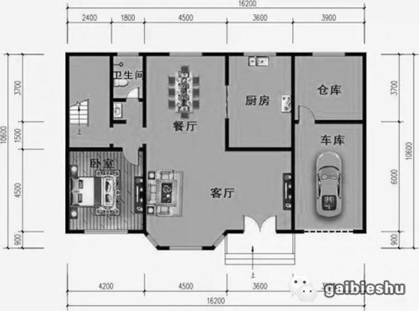 2款三層農(nóng)村別墅戶型設(shè)計(jì)圖，帶車庫(kù)，造價(jià)50萬(wàn)左右