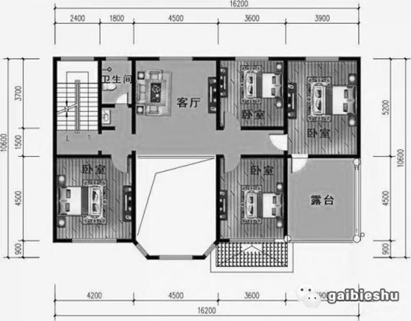 2款三層農(nóng)村別墅戶型設(shè)計(jì)圖，帶車庫(kù)，造價(jià)50萬(wàn)左右