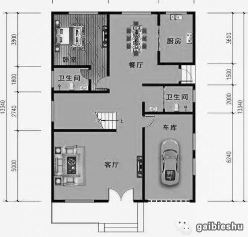 2款三層農(nóng)村別墅戶型設(shè)計(jì)圖，帶車庫(kù)，造價(jià)50萬(wàn)左右