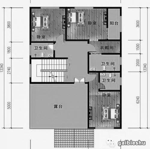 2款三層農(nóng)村別墅戶型設(shè)計(jì)圖，帶車庫(kù)，造價(jià)50萬(wàn)左右