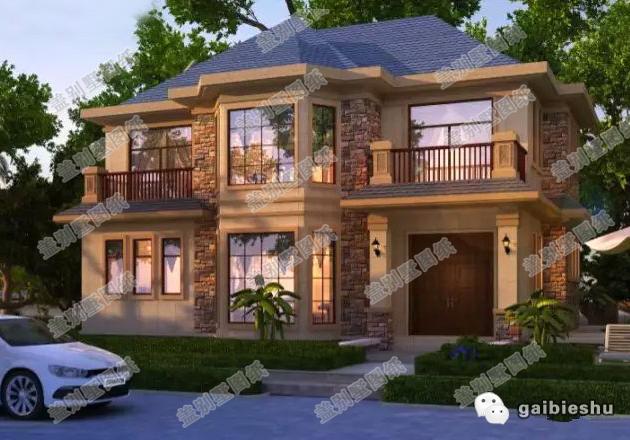 二層帶挑空客廳+豪華主臥農(nóng)村自建房設計圖，豪華大氣，造價20萬