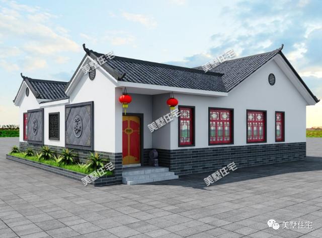 最美一層中式合院設(shè)計(jì)圖，價(jià)格低風(fēng)景好，建房就該這樣建