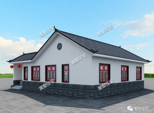 最美一層中式合院設(shè)計(jì)圖，價(jià)格低風(fēng)景好，建房就該這樣建